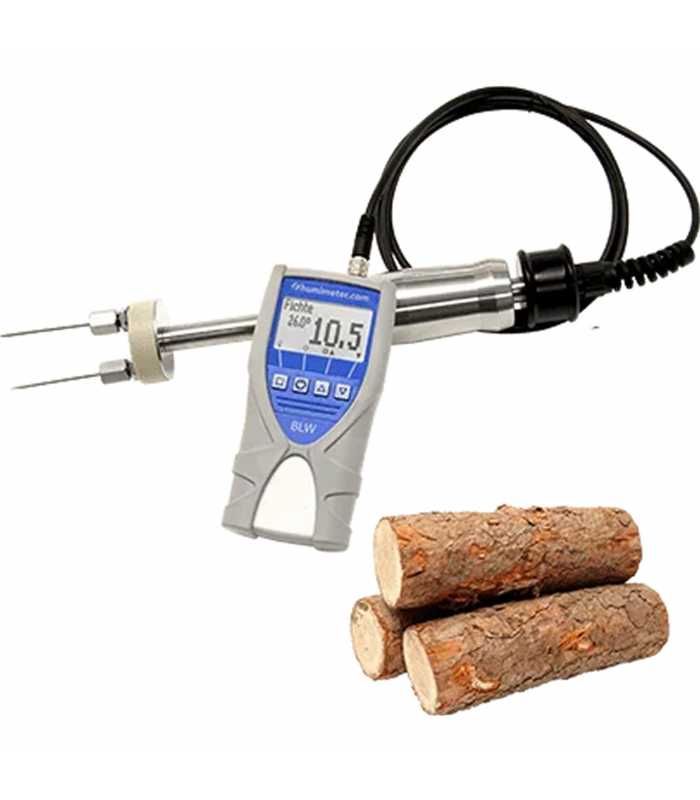 [BLW] Round Timber Moisture Meter And Split Logs With Ram-Electrode, 10 To 60%