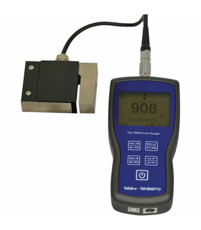 Shimpo FG-7000L Series [FG-7000L-S-10] Digital Force Gauge with Remote S-Beam Load Cell 2250 lb (10 kN)