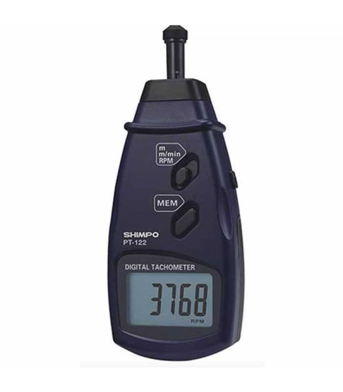 Shimpo PT-120 [PT-122] Handheld Contact Tachometer with LCD Display, Metric Units