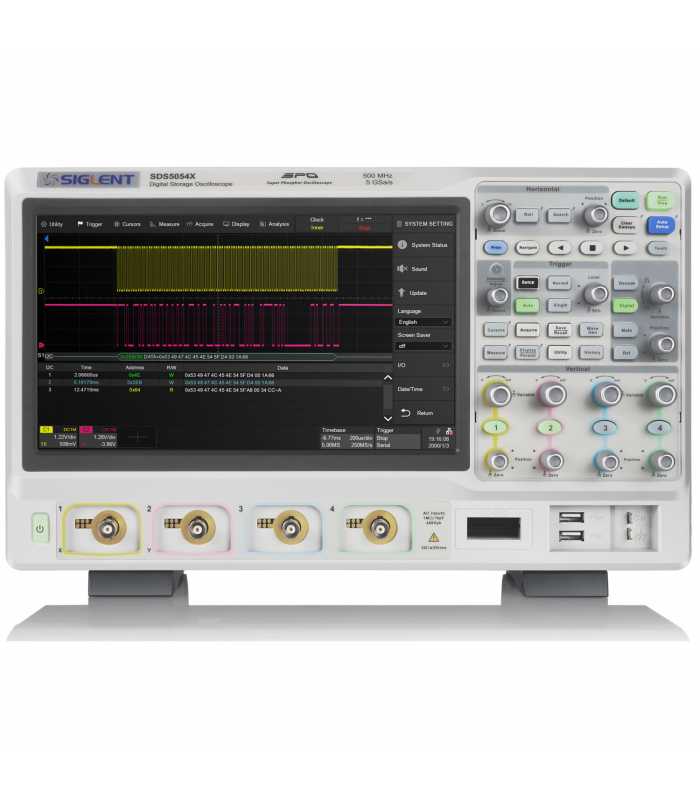 Siglent SDS5000X Series [SDS5034X] 350MHz, 4-Ch Digital Storage Oscilloscope