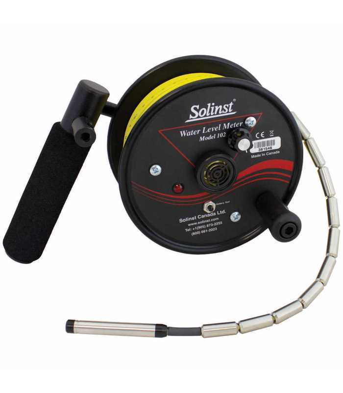 Solinst Model 102M [114864] Coaxial Cable Water Level Meter With P10 Probe & Metric Increments, 25m