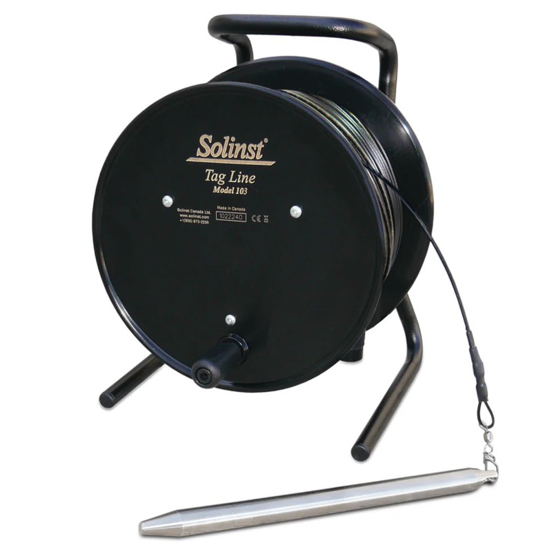 Solinst Model 103 [106172] Wireline Tag Line With  3/4" x 1 ft. (19 mm x 30 cm) Weight & Metric Increments, 100m
