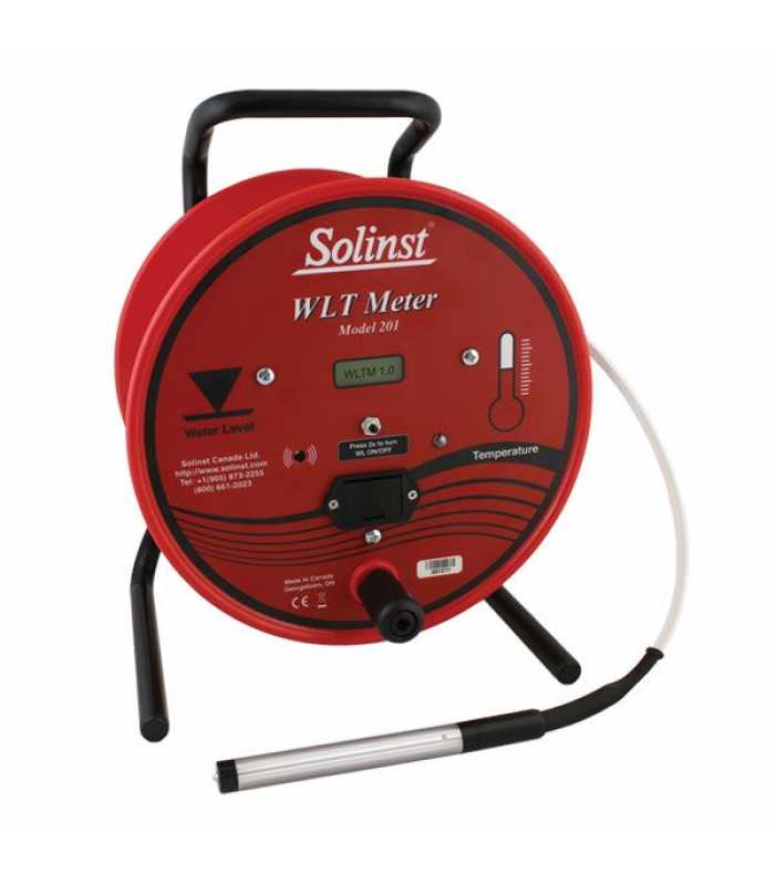 Solinst Model 201 [113367] Water Level Temperature Meter with 5/8" Probe & Metric Increments, 60m