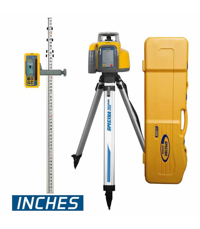 Spectra Precision LL300N [LL300N-2] Laser Level w/ HL450 Receiver, Alkaline Batteries, Tripod And Rod (Inches)