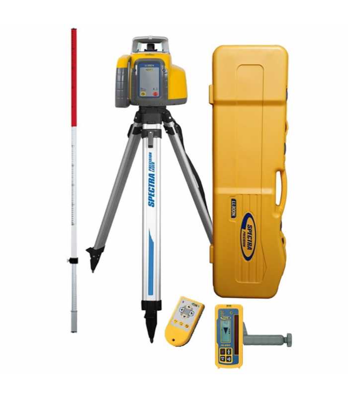 Spectra Precision LL300N [LL300N-5] Laser Level w/ RC601 Remote Control, HL450 Receiver, Tripod, Rod (Cut-Fill) and NiMH Rechargeable Batteries