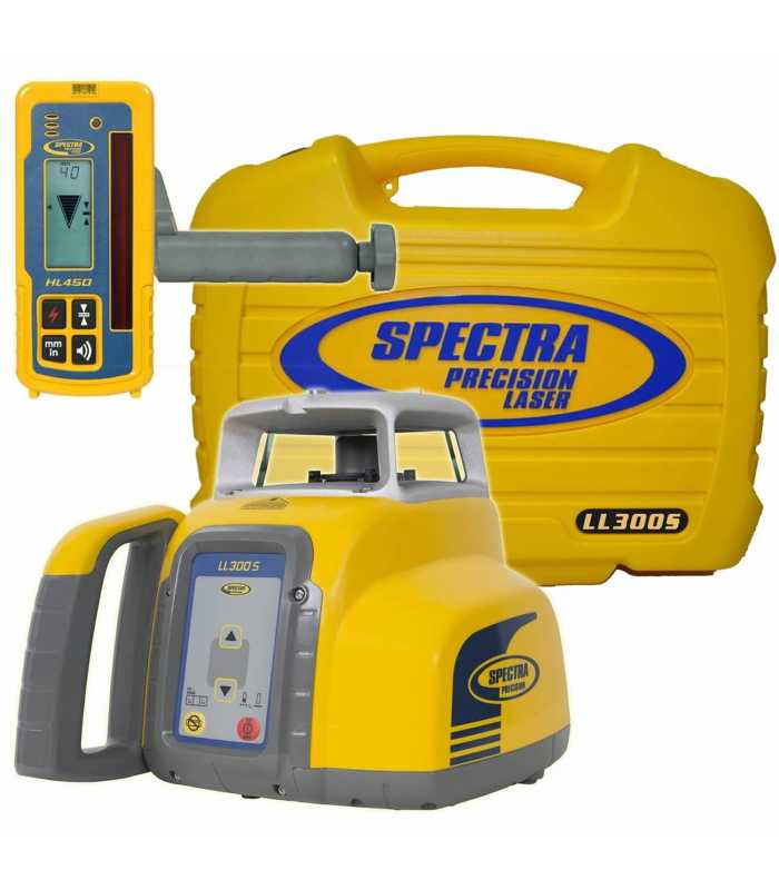 Spectra Precision LL300S [LL300S-7] Grade-Matching Self-Leveling Laser w/ HL760 Receiver & Alkaline Batteries