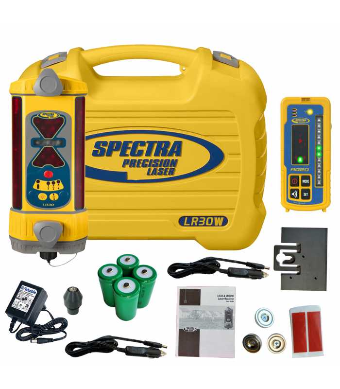 Spectra Precision LR-30W [LR30W] Wireless Laser Receiver With RD20 Remote Display & NiMH Batteries
