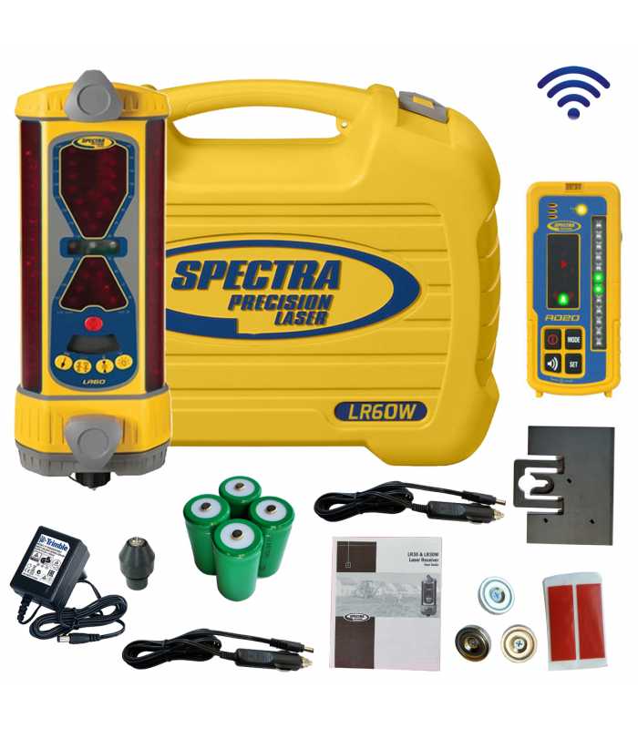 Spectra Precision LR-60 [LR60W] Wireless Laser Receiver with RD20 Remote Display & NiMH Batteries