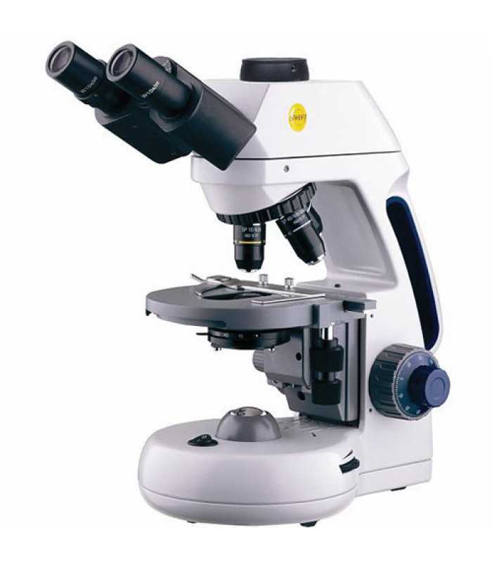 Swift M10 Series [M10T-S] Trinocular Corded LED Microscope 4xd, 10xd, 40xrd, 100xrd Semi-Plan