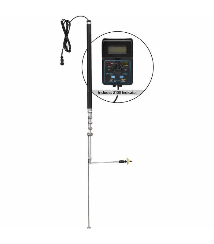 Swoffer Instruments 2100 Series [2100-STDX] Current Velocity Meter with 2.5 ft. - 9.5 ft. Telescoping Wand
