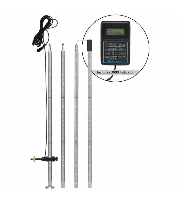 Swoffer Instruments 3000 Series [3000-1514] Open Stream Current Velocity Meter with 12 ft. Combination Wading Rod