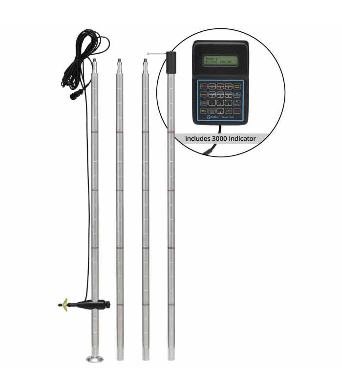 Swoffer Instruments 3000 Series [3000-1518] Open Stream Current Velocity Meter with 4 Meter Combination Wading Rod