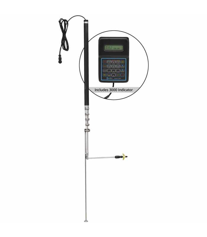 Swoffer Instruments 3000 Series [3000-STDX] Current Velocity Meter with 2.5 ft. - 9.5 ft. Telescoping Wand