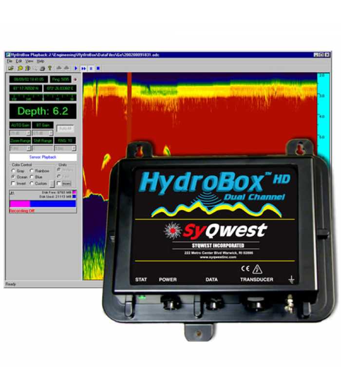SyQwest HydroBox HD [P04800-1HD] HD Dual Channel Hydrographic Echo Sounder Packaged