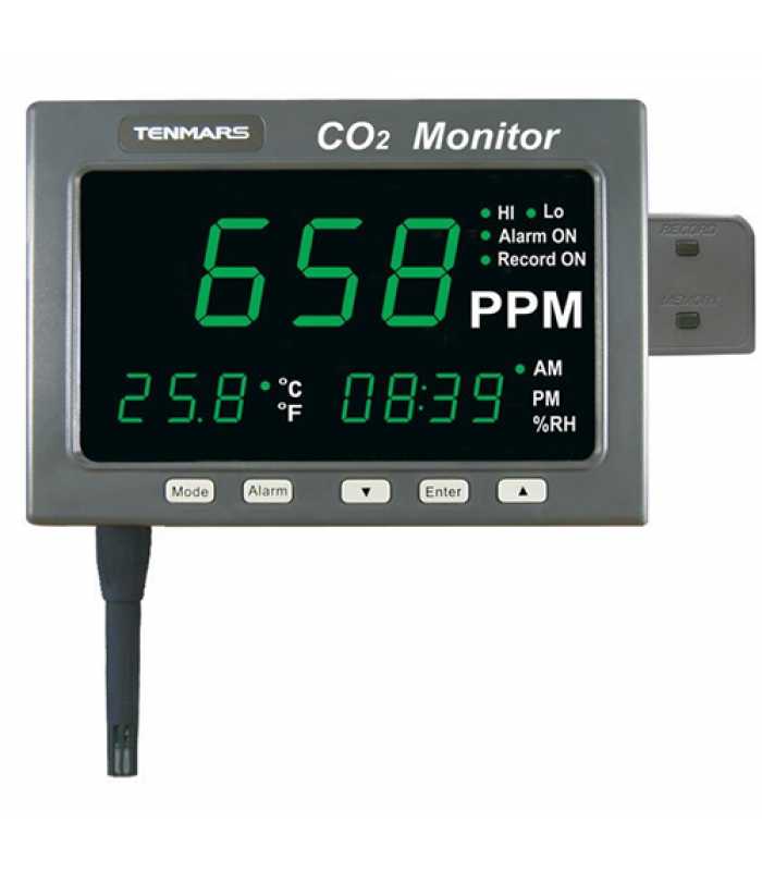 Tenmars TM-186D Carbon Monoxide CO2 / Temperature Monitor with Datalogger