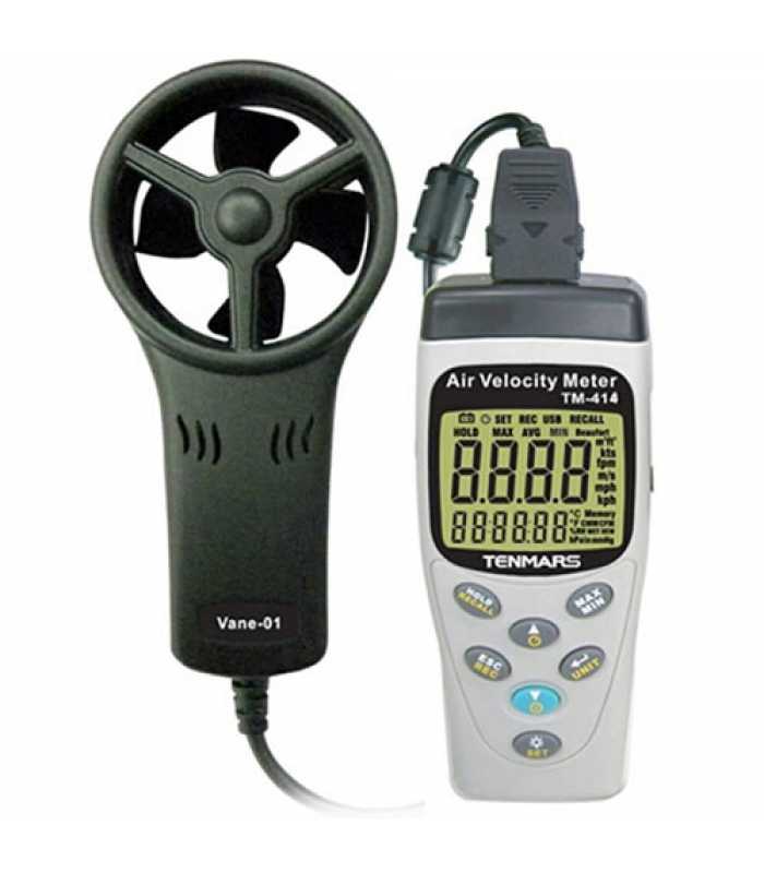 Tenmars TM-414 Anemometer / Air Velocity / Temperature / Humidity / Pressure Meter