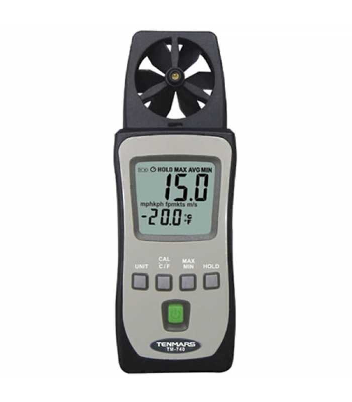Tenmars TM-740 Pocket Size Anemometer / Temperature Meter