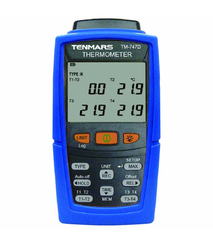 Tenmars TM-747D [TM-747D] 4-Channel K / J / T / E / R / S / N Type Thermometer Data Logger