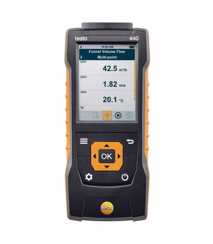 Testo 440 dP [0560 4402] Air Velocity and IAQ Measuring Instrument with Integrated Differential Pressure Sensor