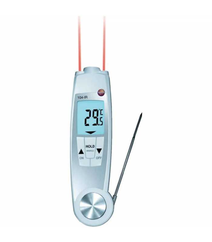 Testo 104 IR [0560 1040] Infrared Digital Thermometer -22° to 482 °F (-30 to +250 °C)