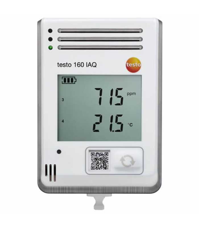 Testo 160 IAQ [0572 2014] Wi-Fi Data Logger with Display and Internal Sensors for Temperature, Humidity, CO2, and Atmospheric Pressure