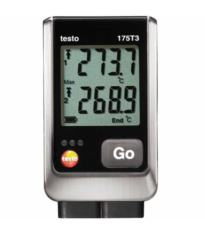 Testo 175 T3 [0572 1753] Temperature Data Logger with Type K/Type T Connections -58° to 1832 °F (-50 to +1000 °C)