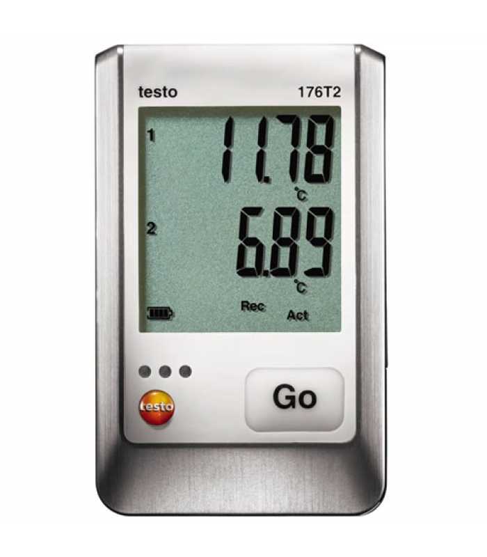 Testo 176T2 [0572 1762] 2-Channel Temperature Data Logger with External Pt100 Connections