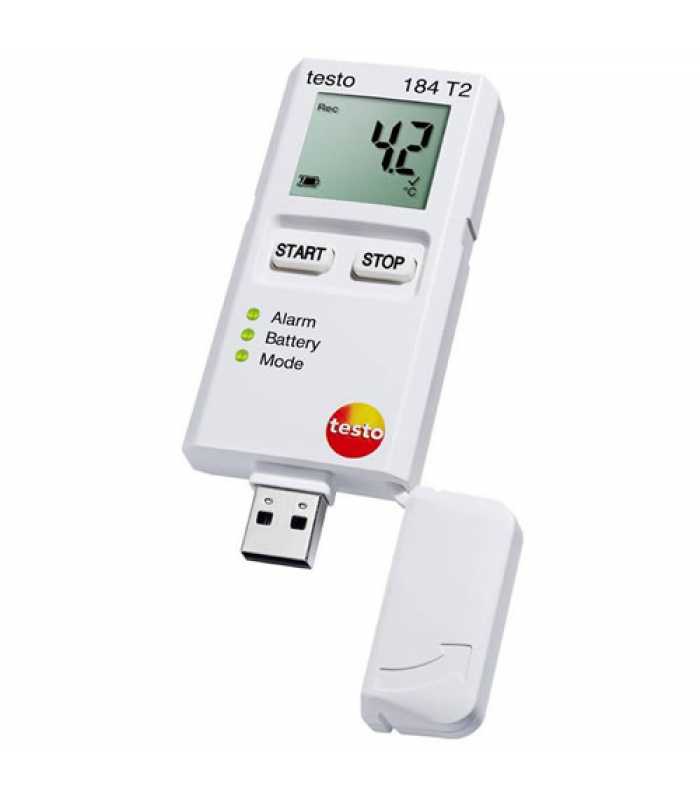 Testo 184 T2 [0572 1842] Short-Term Temperature USB Transport Data Logger with LCD Display