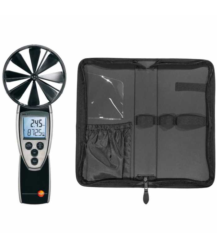 Testo 417 KIT [400563 4170] Vane Anemometer with Built-In 4 in. Vane and Soft Carrying Case