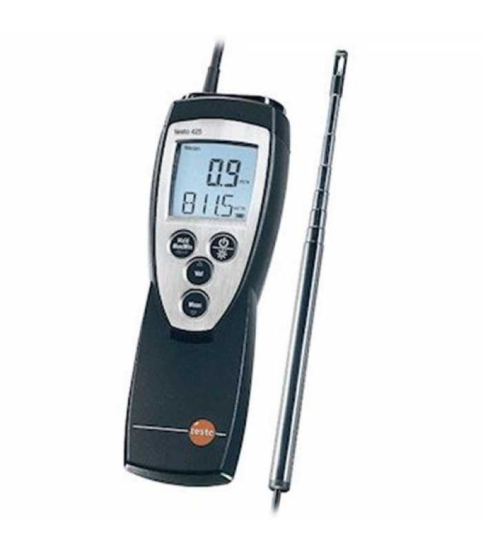 Testo 425-KIT [400563 4251] Compact Thermal Anemometer w/Fixed Velocity Probe and Soft Carrying Case