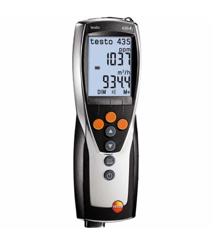 Testo 435-4 [0560 4354] Multi-Function HVAC/IAQ Meter with Memory, Software, Differential Pressure