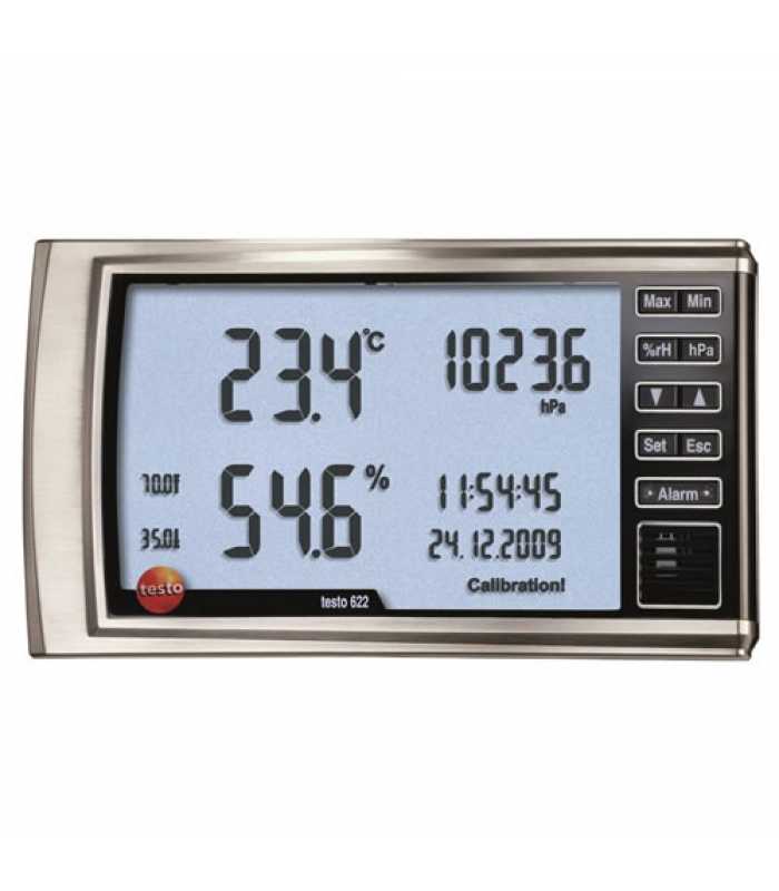 Testo 622 [0560 6220] Desktop Thermo-Hygrometer with Pressure Display 14.0° to 140.0 °F (-10 to +60 °C)