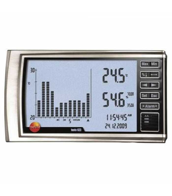 Testo 623 [0560 6230] Desktop Thermo-Hygrometer with Histogram Display 14° to 140 °F (-10 to +60 °C)