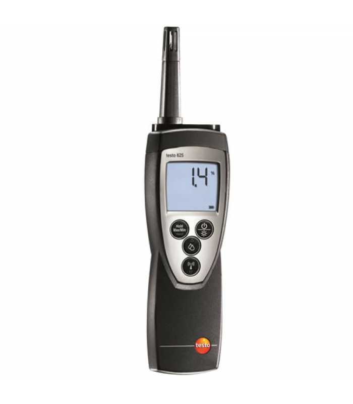 Testo 625 [0563 6251] Compact Thermo-Hygrometer with Integrated Humidity Probe Head