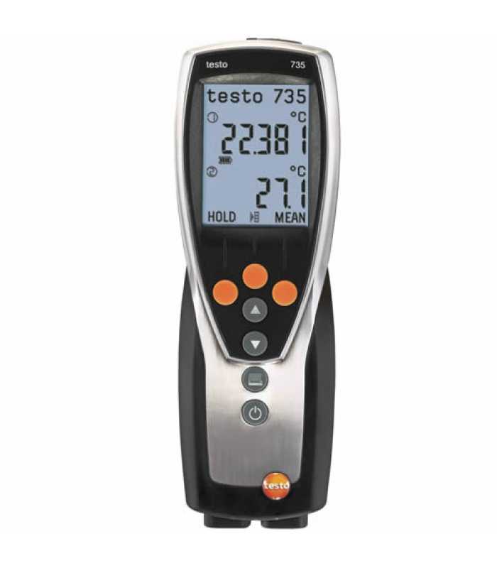 Testo 735-2 [0563 7352] 3-Channel Thermometer for Thermocouple -328.0° to 1472.0 °F (-200 to +800 °C)