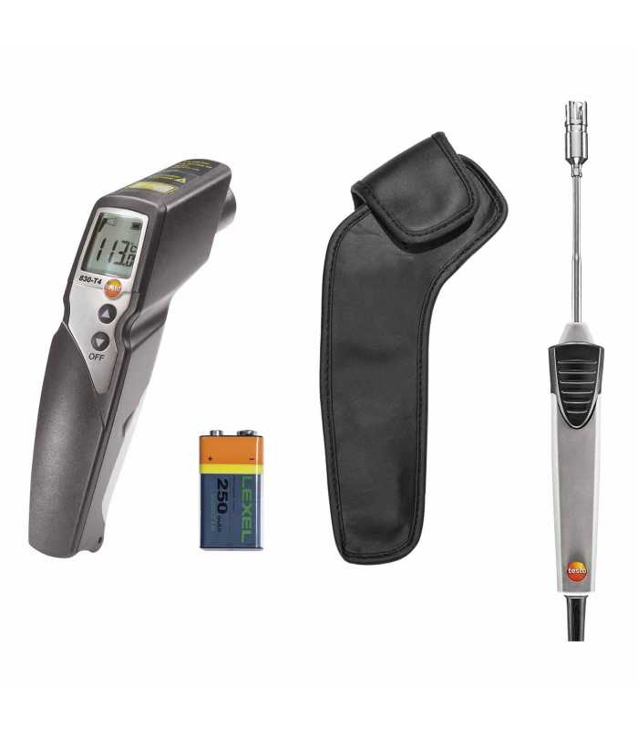 Testo 830-T4 KIT [0563 8314] Infrared Thermometer Kit with Type K Surface Probe -22.0° to 752.0 °F (-30 to +400 °C)