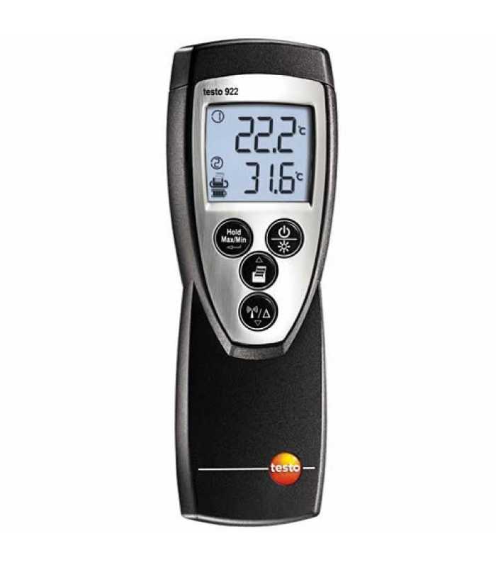 Testo 922 [0560 9221] 2-Channel Thermometer with Differential Temperature Display -58.0° to 1832.0 °F (-50 to +1000 °C)