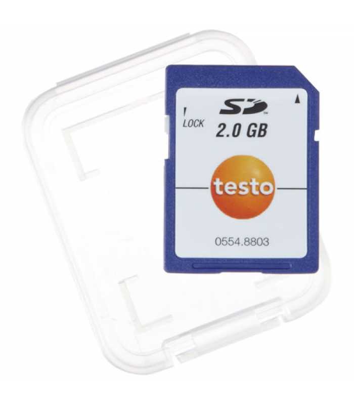 Testo 0554 8803 SD Memory Card, 2 GB