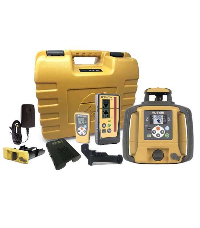 Topcon RL-SV2S [313990772] Dual Grade Laser with Rechargeable NiMH Battery & LS-100D Receiver