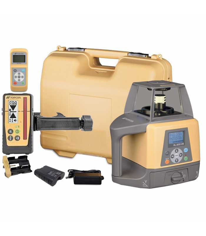 Topcon RL-200 2S [314920782] Dual Grade Laser with LS-100D Laser Receiver and Rechargeable Battery