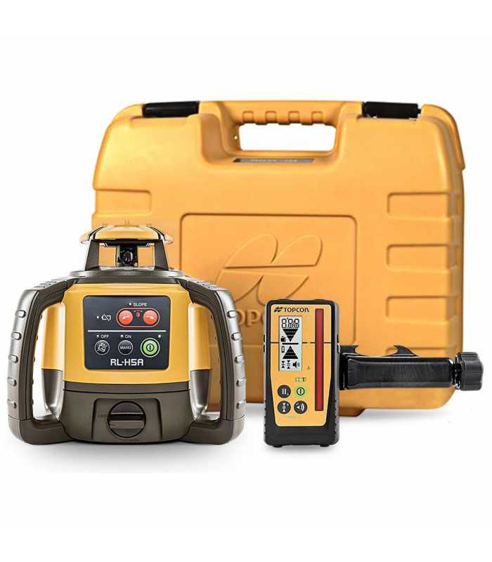 Topcon RL-H5A [1021200-08] Horizontal Self-Leveling Rotary Laser w/ LS-100D Receiver & Rechargeable Battery