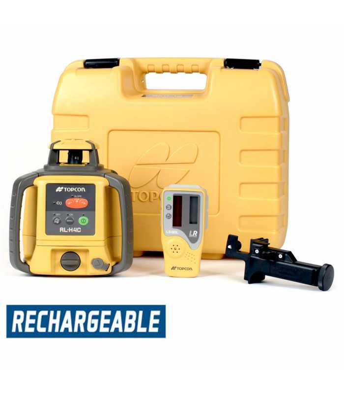 Topcon RL-H5A [1021200-06] Horizontal Self-Leveling Rotary Laser w/ LS-80L Receiver & Rechargeable Battery