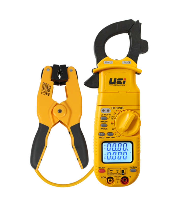 UEi DL-379B-COMBO [DL379BCOMBO] 400A AC HVAC Clamp Meter w/ K-Type Pipe Clamp Adapter