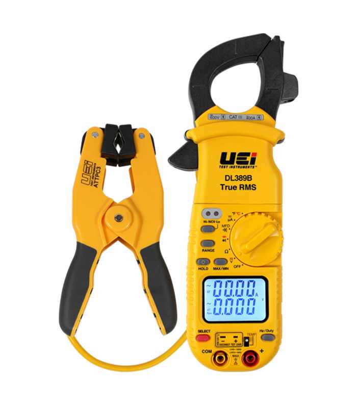 UEi DL389BCOMBO [DL389BCOMBO] 400A AC Dual Display True RMS Clamp Meter w/ Temperature and ATTPC3 DL389BCOMBO