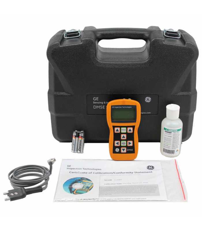 Waygate Technologies Krautkramer DM5EDM [100N4398] Ultrasonic Thickness Gauge, Dual Multi w/DA 512 Probe & Potted Cable