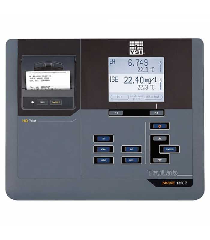 YSI TruLab 1320P [1GA340PY] pH / ISE Dual Channel Benchtop Meter w/ Integrated Thermal Printer