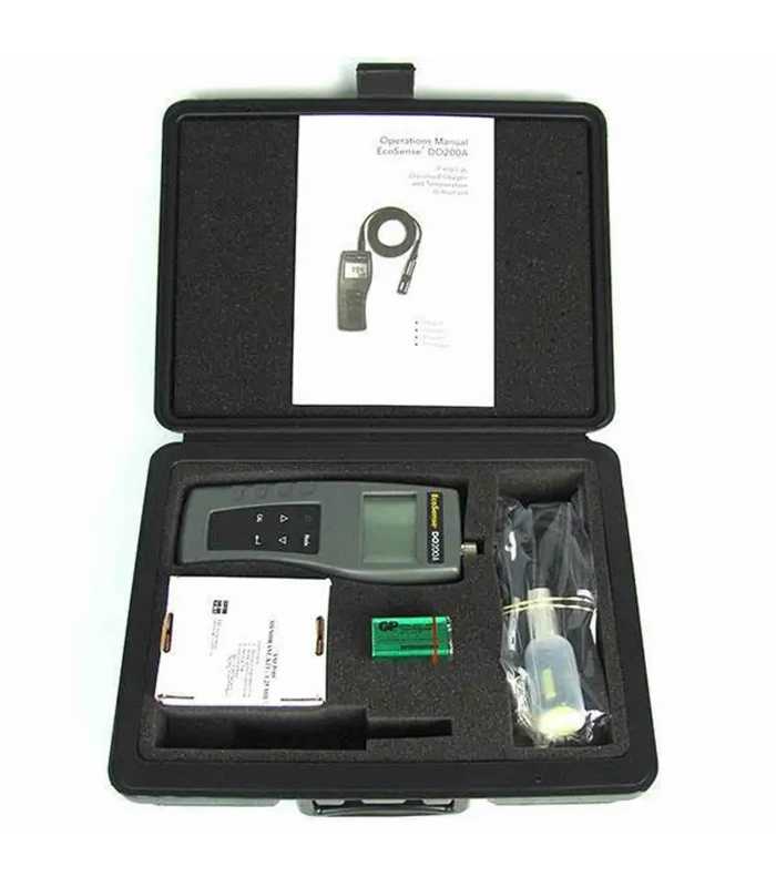 YSI EcoSense DO200ACC-01 [606071] Dissolved Oxygen / Temperature Meter with Probe with 1m Cable, & Carrying Case