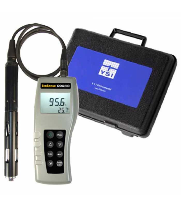 YSI EcoSense ODO200MCC-01 [601024] Dissolved Oxygen & Temperature Meter With Probe, 1m Cable & Carrying Case