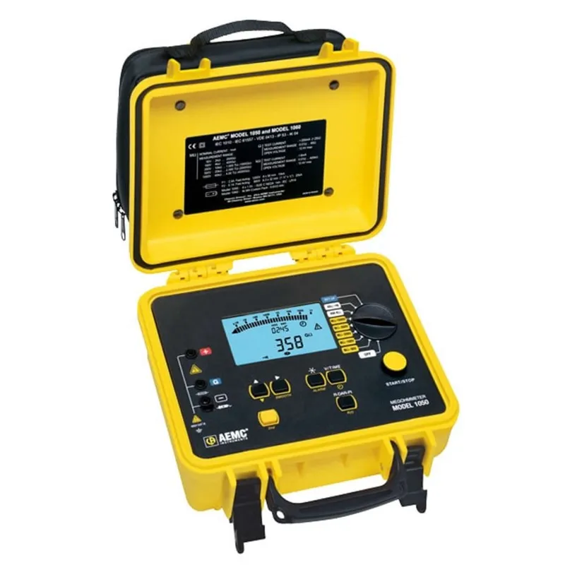 AEMC 1050 [2130.01] Digital/Analog Megohmmeter w/ Resistance & Continuity Measurement, 1000V Max Test Voltage