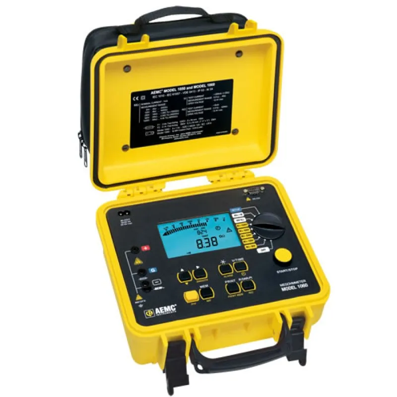 AEMC 1060 [2130.03] Digital/Analog Megohmmeter w/ RS-232 Interface & Extended Memory, 1000V Max Test Voltage